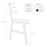 Bankbeine mit Rückenlehne- 2 Farben