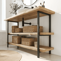 Support de lavabo DONAU - hauteur 75 cm - 6 tailles - 2 couleurs