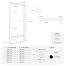 Support de lavabo DONAU - hauteur 75 cm - 6 tailles - 2 couleurs