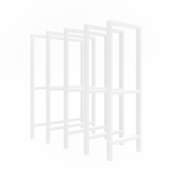 Support de lavabo DONAU - hauteur 75 cm - 6 tailles - 2 couleurs