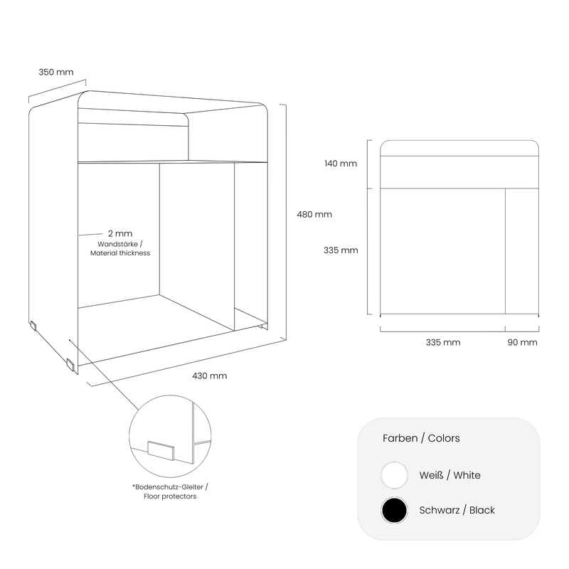 Nachttisch ELY - 2 Farben
