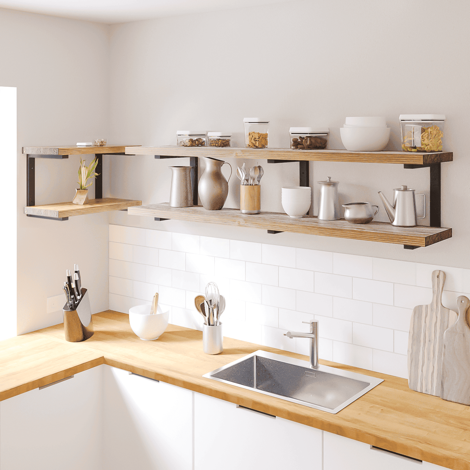 Schwerlast Regalhalter ERLENBERG - 40 cm hoch - 4 Größen - 2 Farben